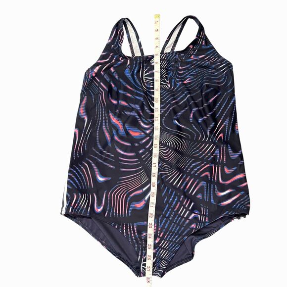 Adidas Women's Souleaf Graphic 3-Stripes Swimsuit One Piece Size 2X Athletic - Picture 14 of 16